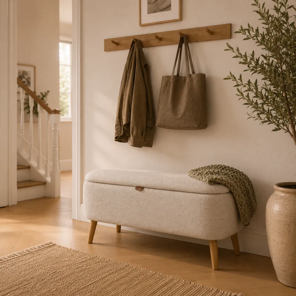 Nolon Juna bankje met opbergruimte beige melange - 95 x 37 cm, foto 2