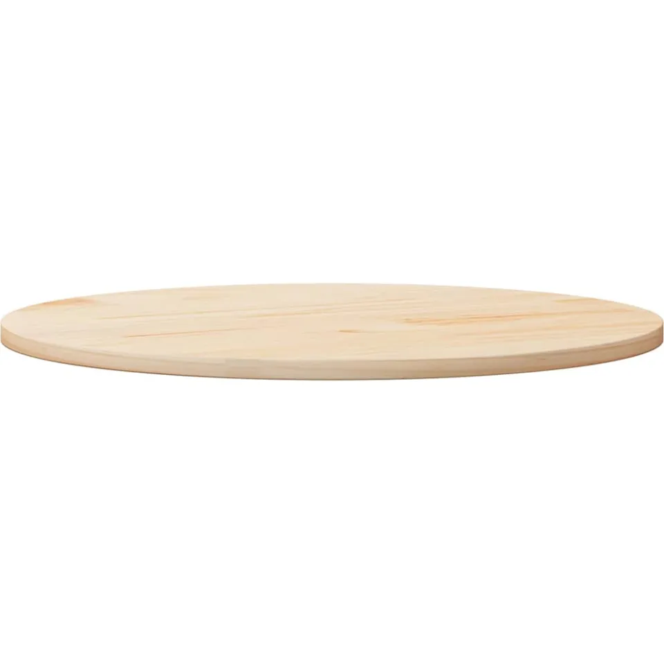vidaXL Tafelblad rond Ø80x3 cm massief grenenhout Bruin