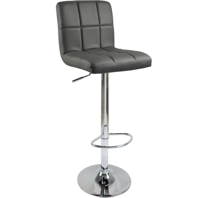 Happyment Barkruk Olaf - Met hoge rugleuning - Barstoelen ergonomisch - Zithoogte 60 - 82cm - Wit - Set van 1 - Keuken en bar