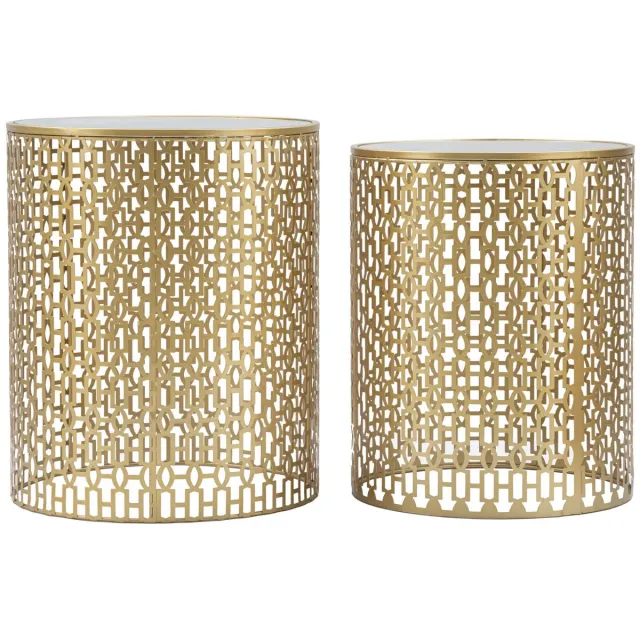 Mauro Ferretti Tafel 2 Pcs Oblin Ø 41×50 cm Goud