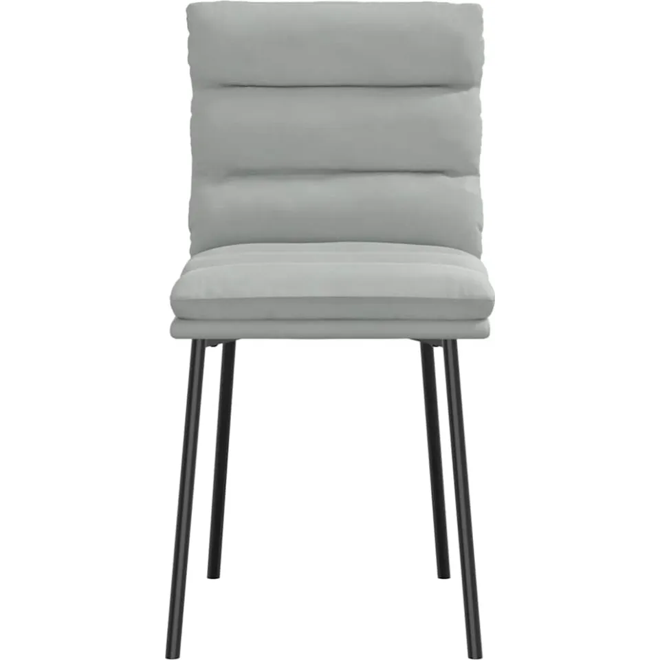 vidaXL Eetkamerstoelen 2 st fluweel lichtgrijs, foto 4