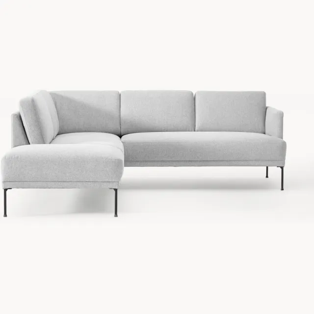 Westwing Collection Hoekbank Fluente grijs