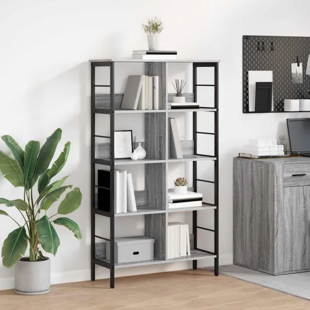 vidaXL Boekenkast 8-laags 82 x 32 x 144,5 cm Bewerkt hout Sonoma Eiken, foto 2