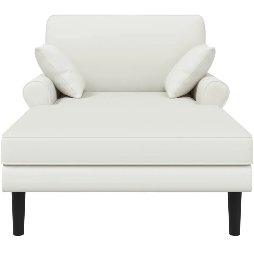 vidaXL Chaise longue Wit Kunstleer, foto 3