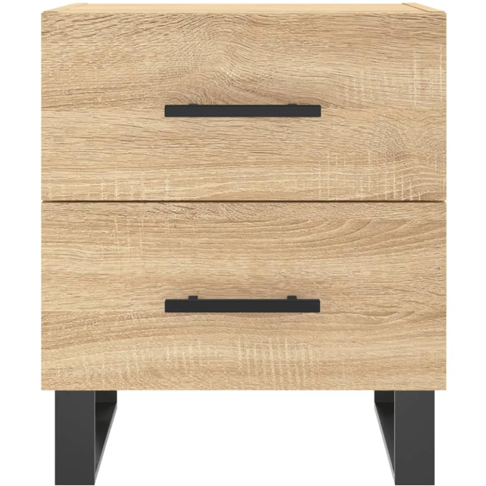 vidaXL Nachtkastje 40x35x47,5 cm bewerkt hout sonoma eikenkleurig, foto 4