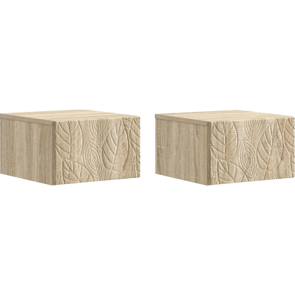 vidaXL Wandmontage Zijtafel 2 st Sonoma Eiken 34,5 x 33 x 20 cm Bruin