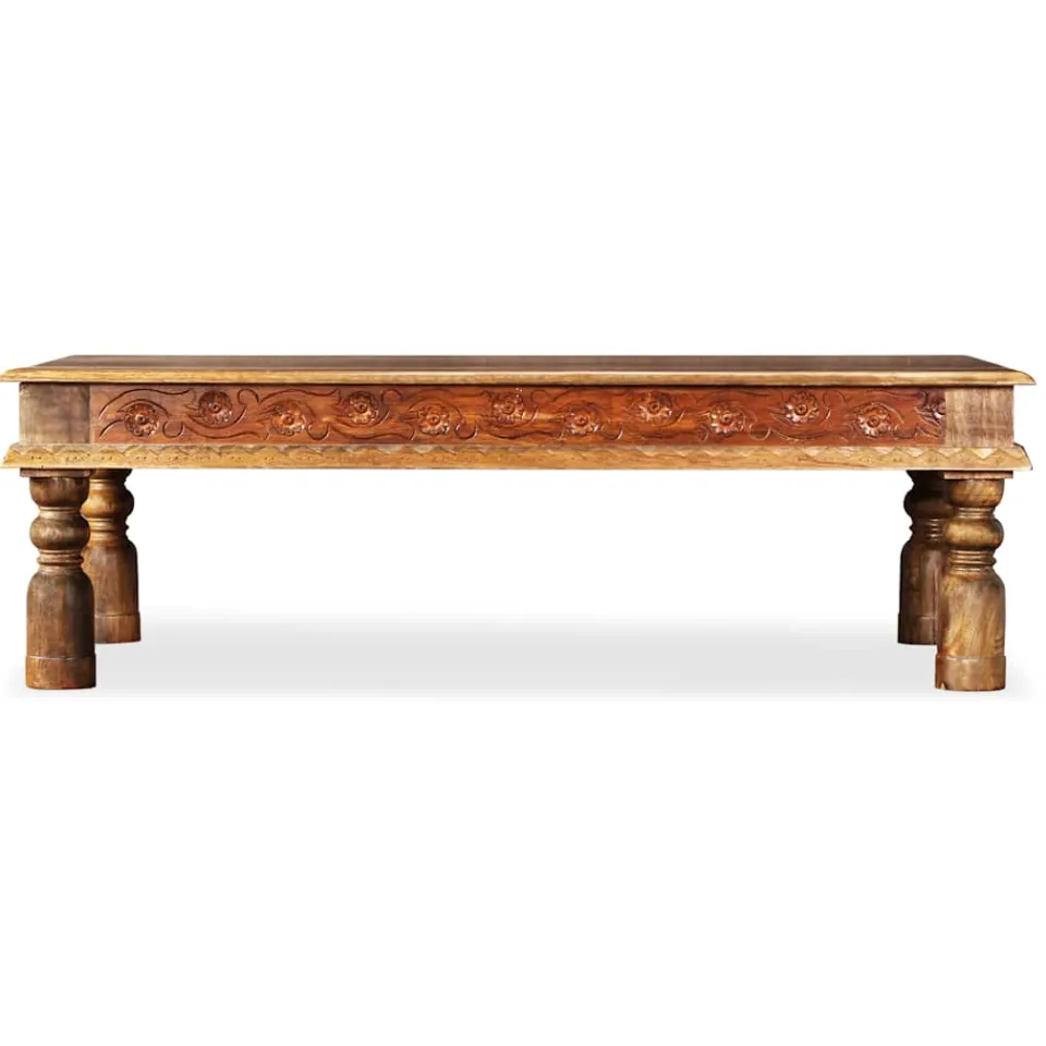 vidaXL Salontafel 110x60x38 cm massief mangohout en acaciahout Bruin