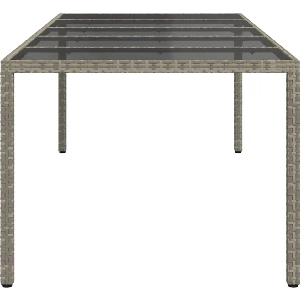 vidaXL Tuinstafel Grijs poly rattan, foto 4
