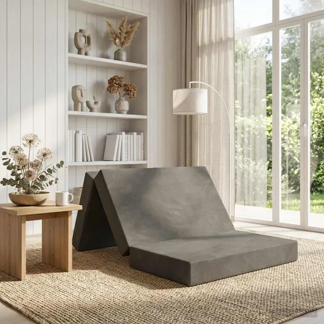 vidaXL Vouwbare Bankbed 80 x 67 x 45 cm Lichtgrijs