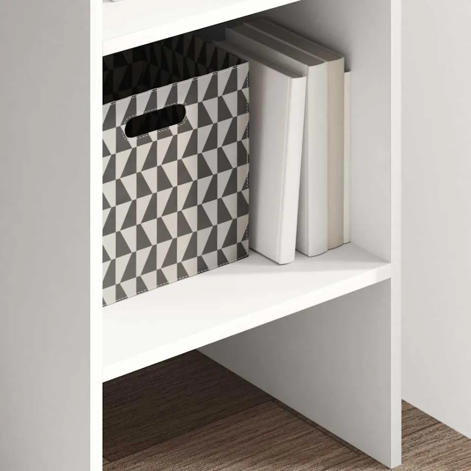 vidaXL Boekenkast 40x35x180 cm bewerkt hout wit, foto 3