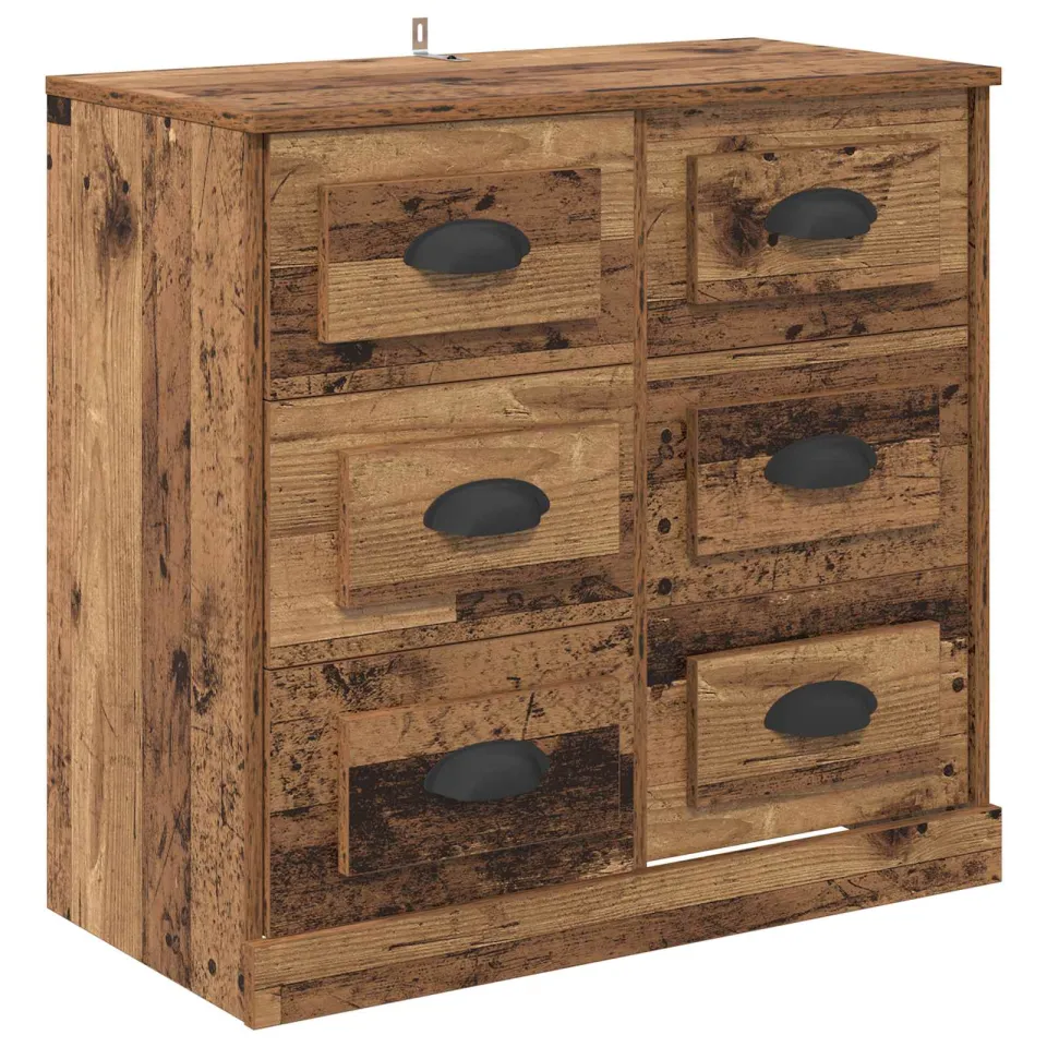 vidaXL Dressoir Oud Hout 70 x 35,5 x 67,5 cm Bewerkt hout bruin, foto 3