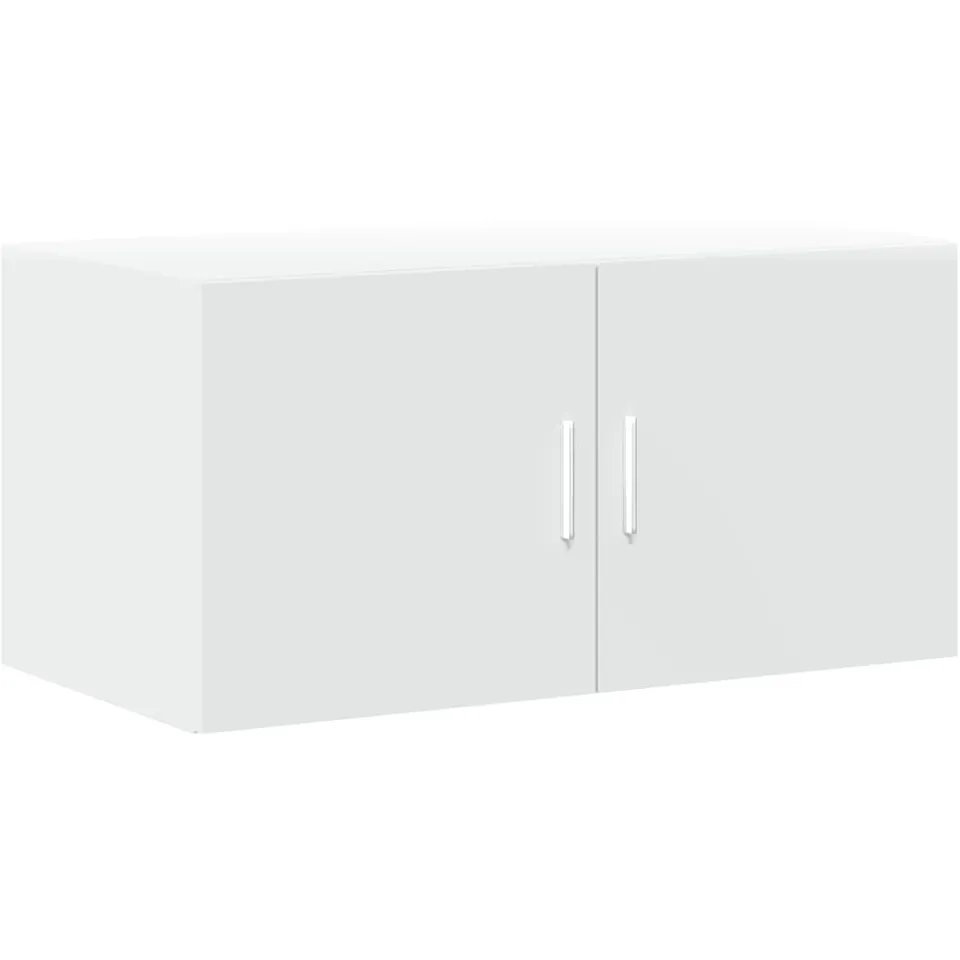 vidaXL Opbergkast 80x42,5x225 cm bewerkt hout wit, foto 4