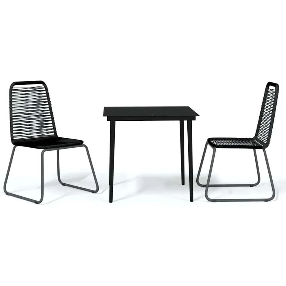 vidaXL 3-delige Tuinset zwart, foto 3