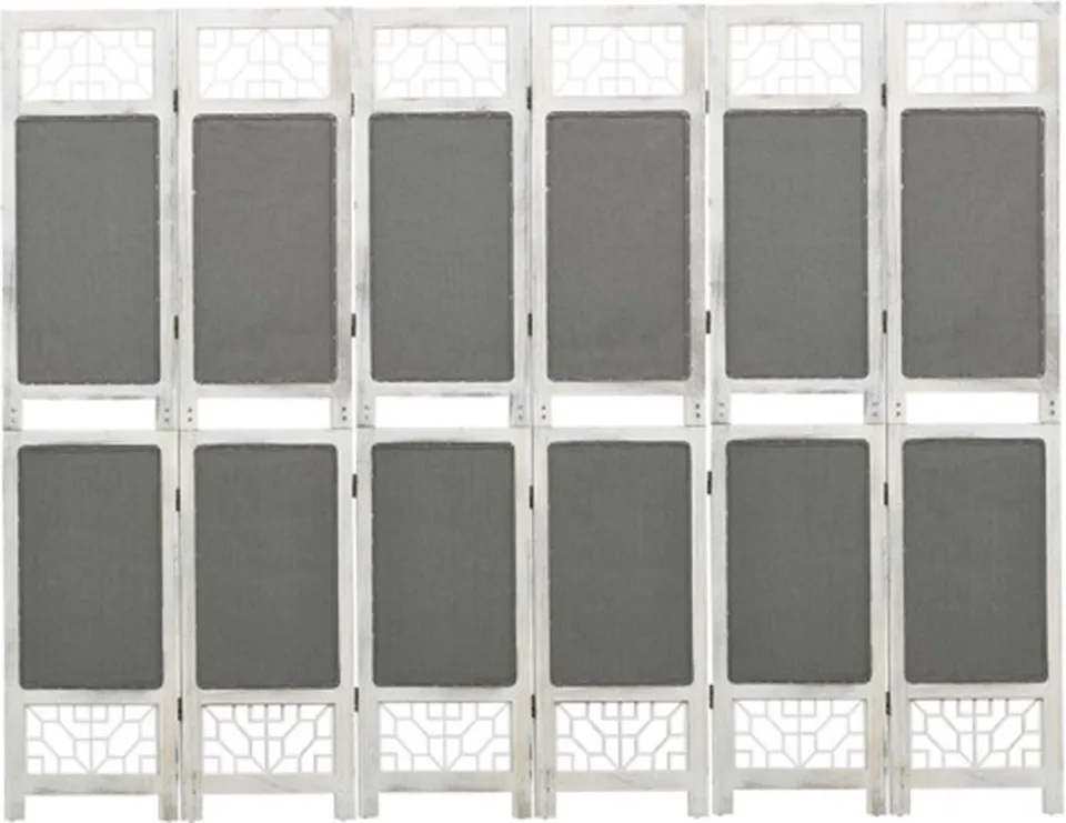 vidaXL Kamerscherm met 6 panelen 210x165 cm stof grijs, foto 2