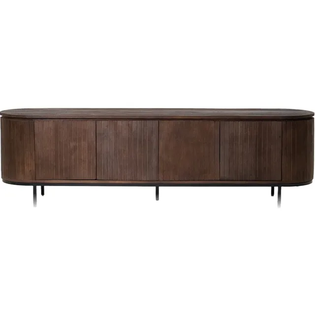 Giga Meubel Tv-Meubel Tora - Mangohout/Metaal - Donkerbruin - 200cm