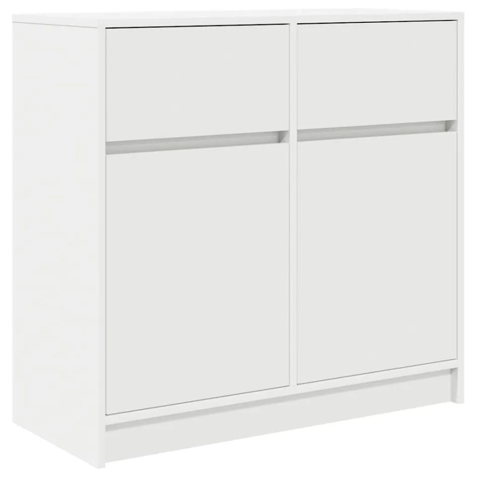vidaXL Dressoir met lade 80x34x76 cm spaanplaat wit
