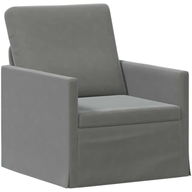 vidaXL Fauteuil - Donkergrijs - 70 - x - 81 - x - 82 - cm - fluweel