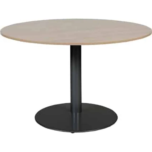 Schaffenburg Vergadertafel - Linesto 120 rond Havana Kersen - zwart frame