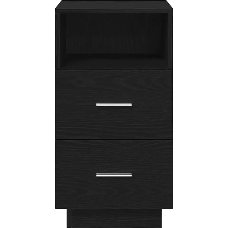 vidaXL Nachtkastjes 2 st met 2 lades 36x36x68 cm zwart, foto 4
