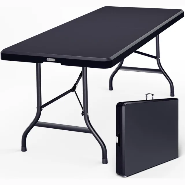 Casaria Tuintafel - 180x75cm Inklapbaar Weerbestendig – Antraciet