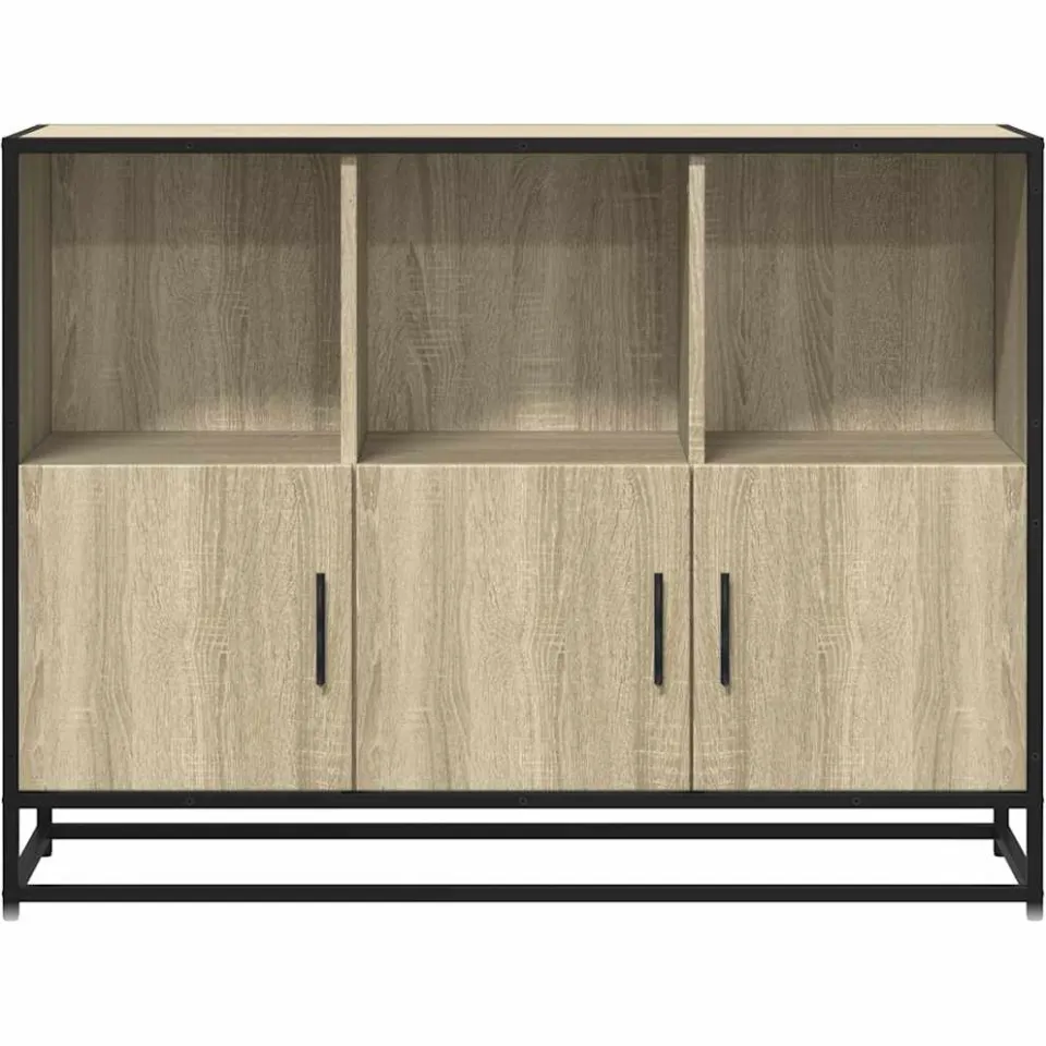 vidaXL Dressoir 100x35x76 cm bewerkt hout sonoma eikenkleurig, foto 4