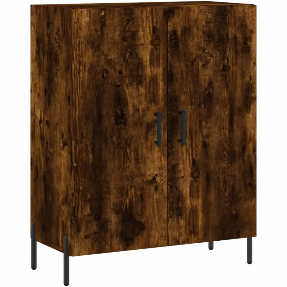 vidaXL Dressoir 69,5x34x90 cm bewerkt hout gerookt eikenkleurig, foto 3