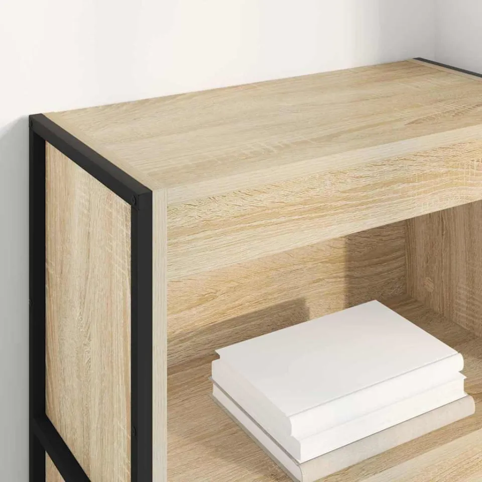 vidaXL Boekenkast 60 x 30 x 121 cm Bewerkt hout Sonoma bruin, foto 3