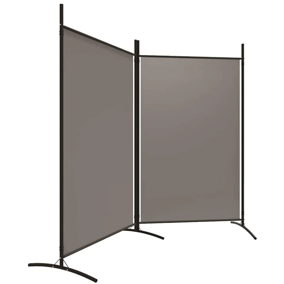 vidaXL Kamerscherm met 2 panelen 175x180 cm stof antracietkleurig, foto 4