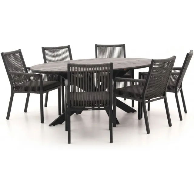 Manifesto Furniture Manifesto Rivola/Fidenza ovaal 180cm dining tuinset 7-delig
