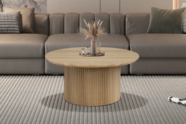 Rousseau Salontafel 'Lagos' 80 cm Rond Decor Eik Naturel