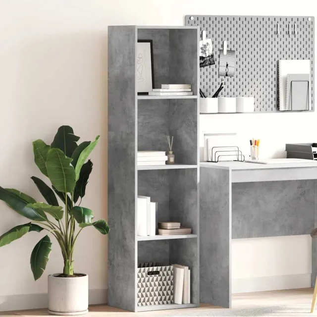 vidaXL Boekenkast 40x30x152 cm bewerkt hout betongrijs