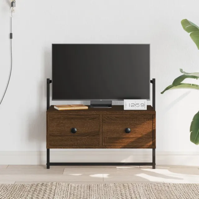 vidaXL Tv-meubel wandgemonteerd 60,5x30x51 cm hout bruin eikenkleur, foto 2