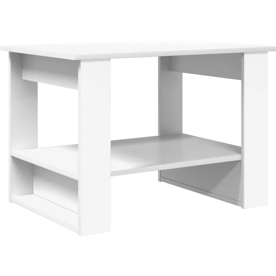 vidaXL Salontafel Wit 72 x 50 x 50 cm Bewerkt hout