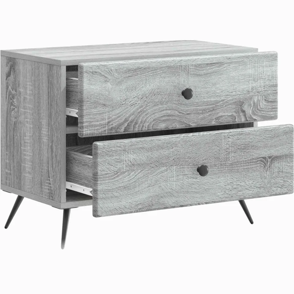 vidaXL Nachtkastje Grijs sonoma 62 x 34,5 x 47,5 cm Bewerkt hout, foto 3