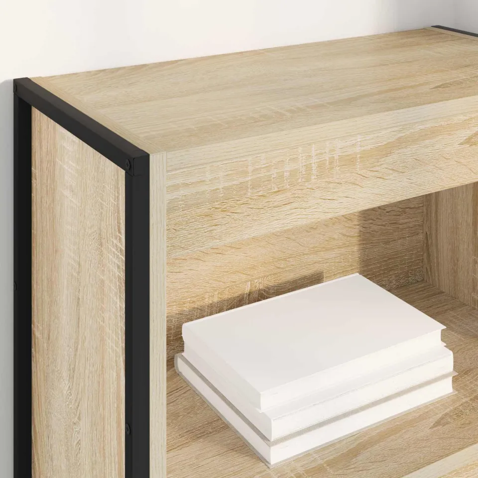 vidaXL Boekenkast 60 x 30 x 155 cm Bewerkt hout Sonoma bruin, foto 3