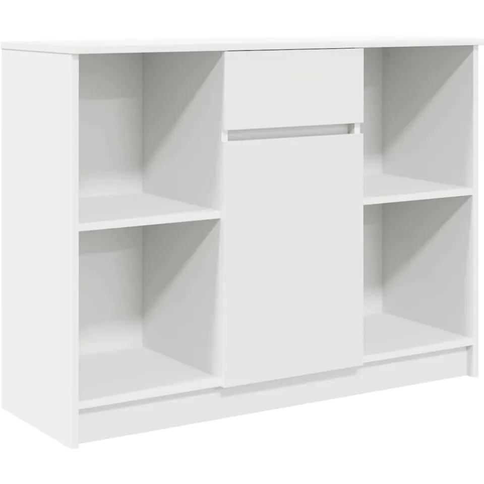vidaXL Dressoir met lade 101x35x76 cm spaanplaat wit