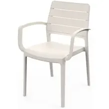 Keter Tuinstoel Porto - Stapelbaar - Kunststof - Grijs - 56,5 X 53,5 X 82cm
