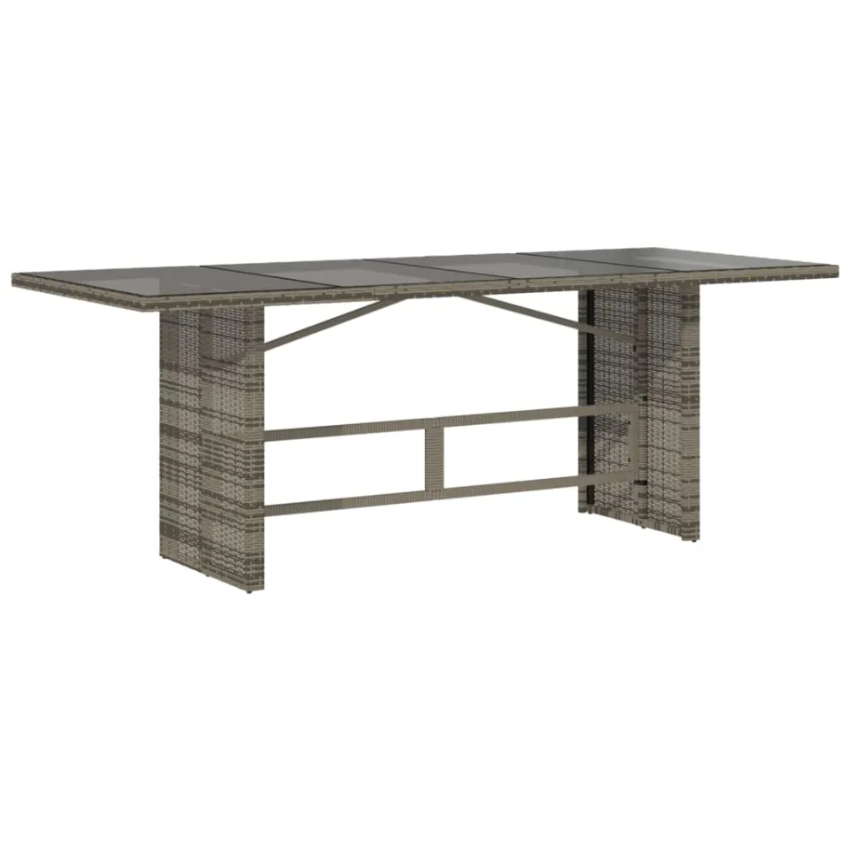 vidaXL 7-delige Tuinset met kussens poly rattan grijs, foto 4