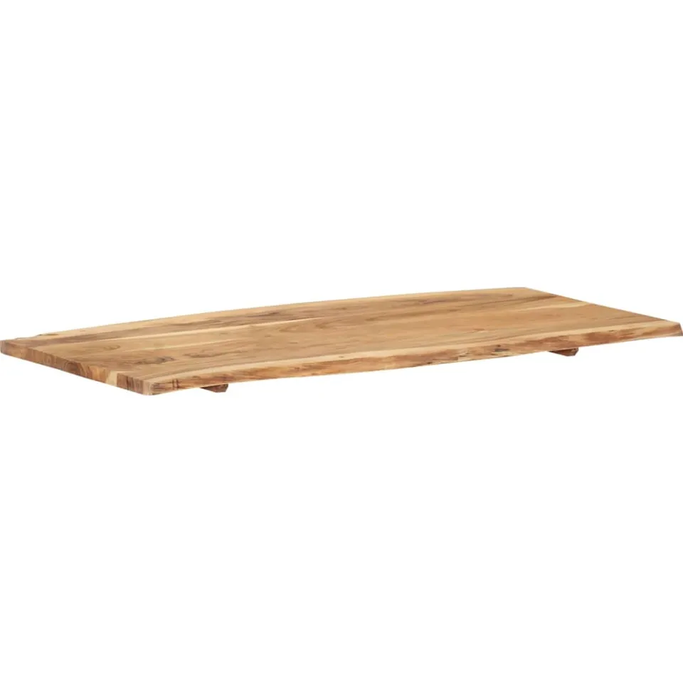 vidaXL Tafelblad 118x(50-60)x2,5 cm massief acaciahout bruin, foto 2