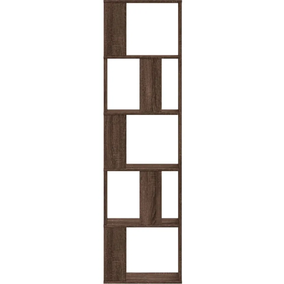 vidaXL Boekenkast 5-laags 45x23,5x162,5 cm hout bruin eikenkleurig, foto 2