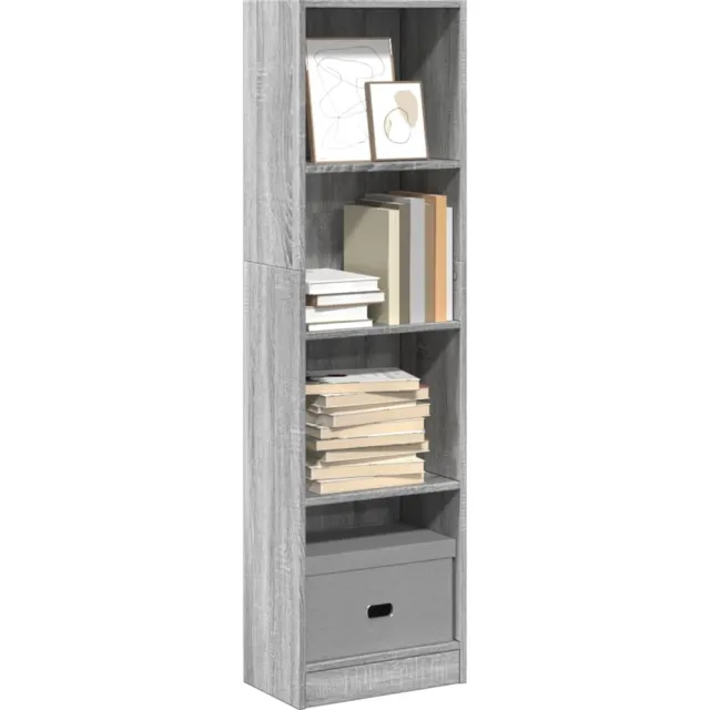 vidaXL Boekenkast 40x24x143 cm bewerkt hout grijs sonoma eikenkleurig