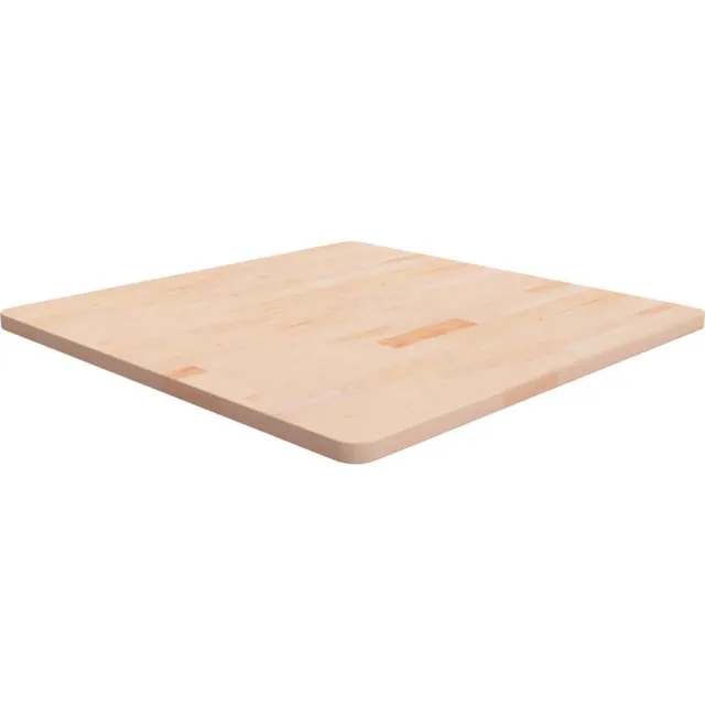 vidaXL Tafelblad vierkant 80x80x2,5 cm onbehandeld massief eikenhout Bruin