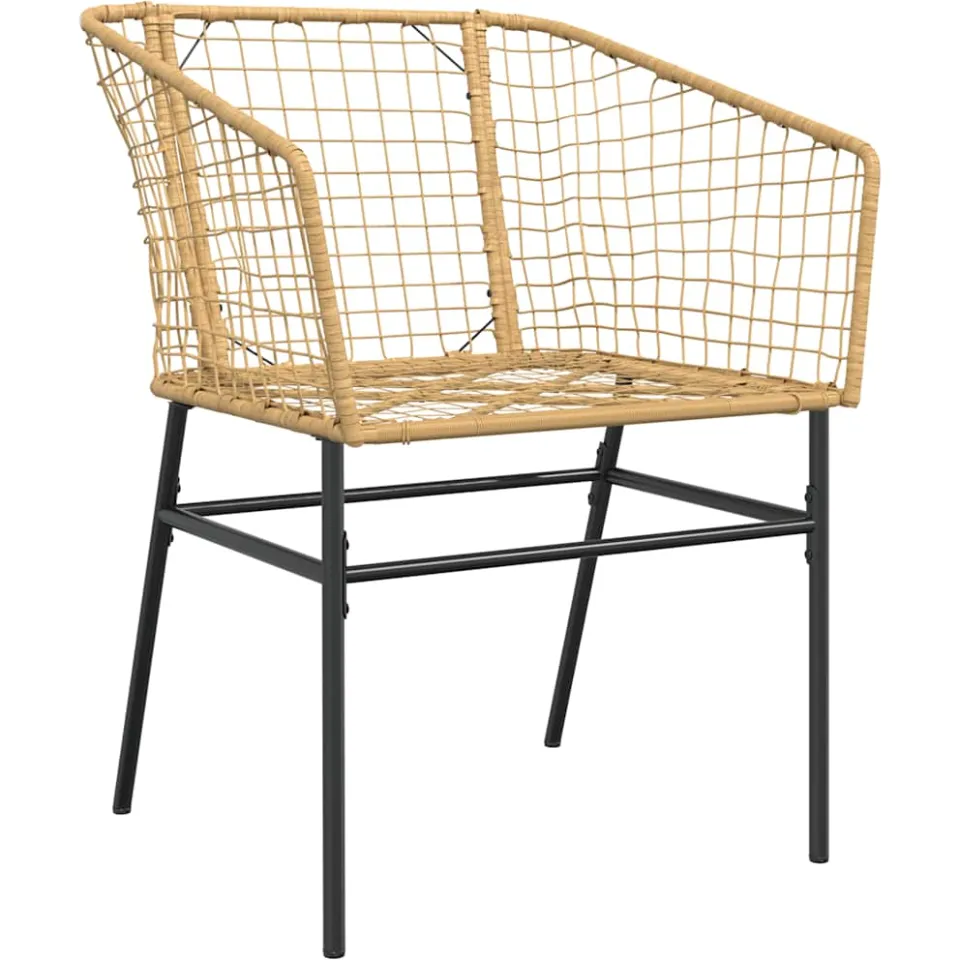 vidaXL 7-delige Tuinset poly rattan glas bruin, foto 3