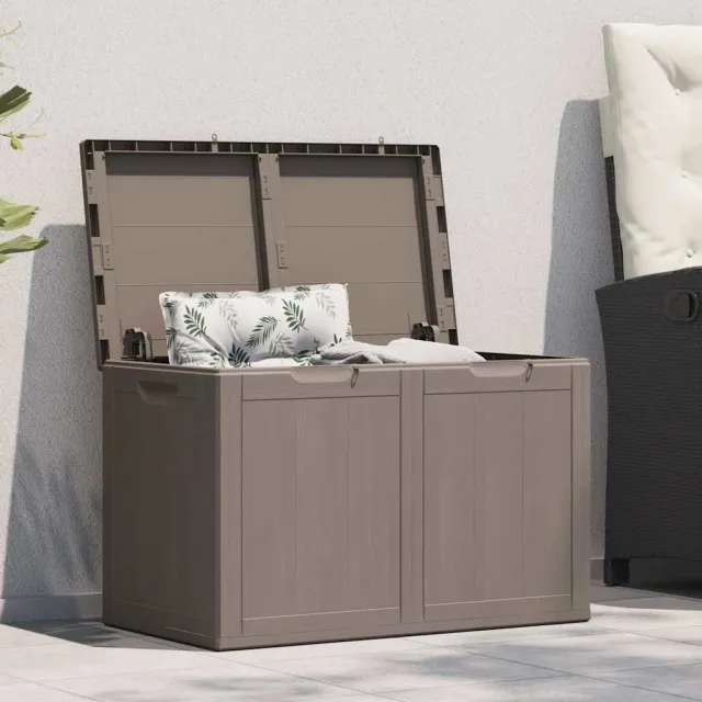 vidaXL Tuinbox 180 L PP houtlook bruin, foto 2