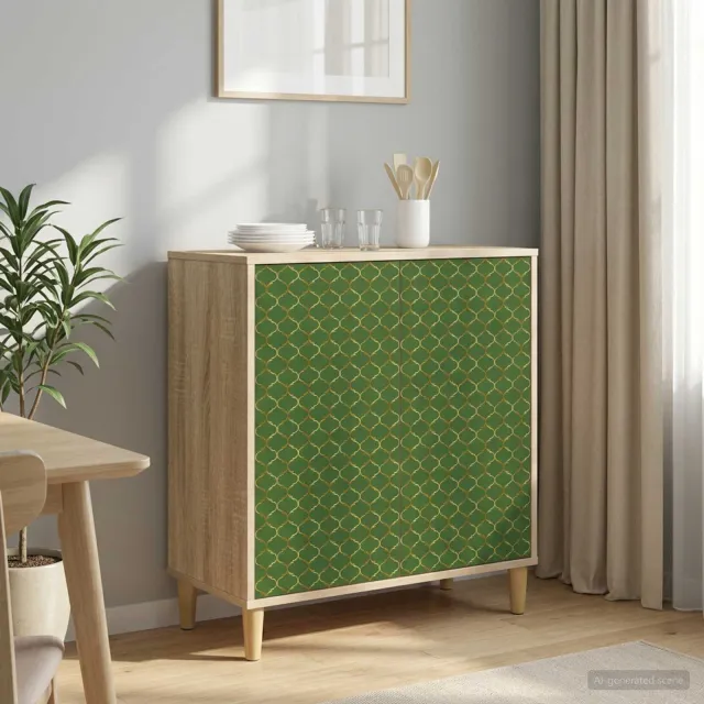 vidaXL Dressoir GELEEN Sonoma 69 x 33 x 75 cm Bewerkt hout Bruin