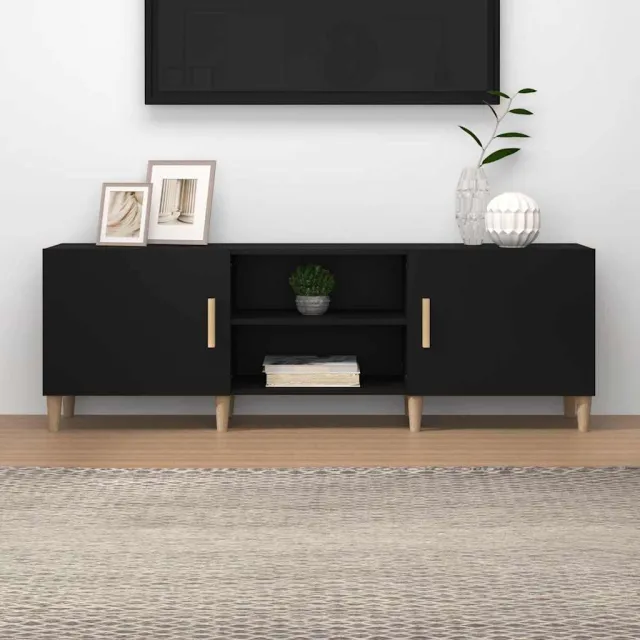 vidaXL Tv-meubel 150x30x50 cm bewerkt hout zwart, foto 2