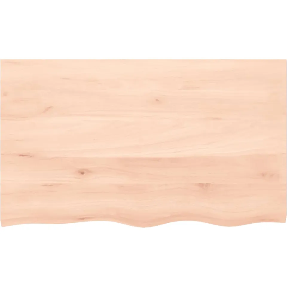 vidaXL Tafelblad 100x60x(2-4) cm onbehandeld massief eikenhout Bruin