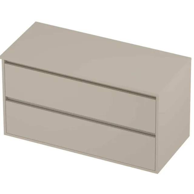Proline Deck Badmeubelset Greeploos Symmetrisch Kader 100x46x54 cm Soft Linen Beige