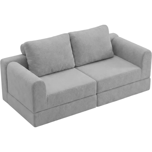 CHICFURN Slaapbank - Opvouwbaar - 2-zits - Grijs