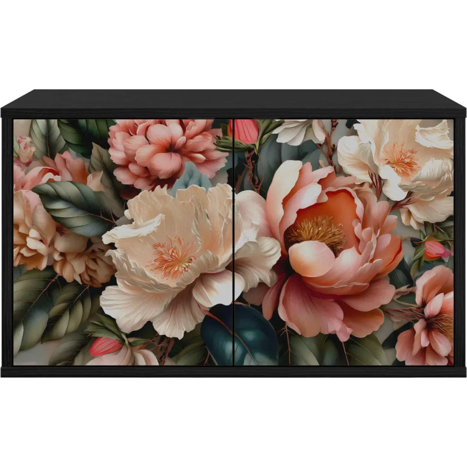 vidaXL Wandgemonteerd tv-meubel BORNE 69 x 33 x 40 cm Zwart eiken, foto 4